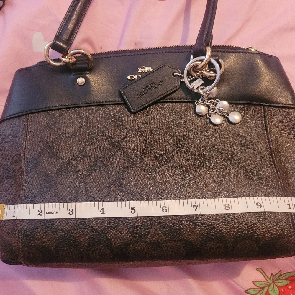Coach Brown and Black Signature Purse